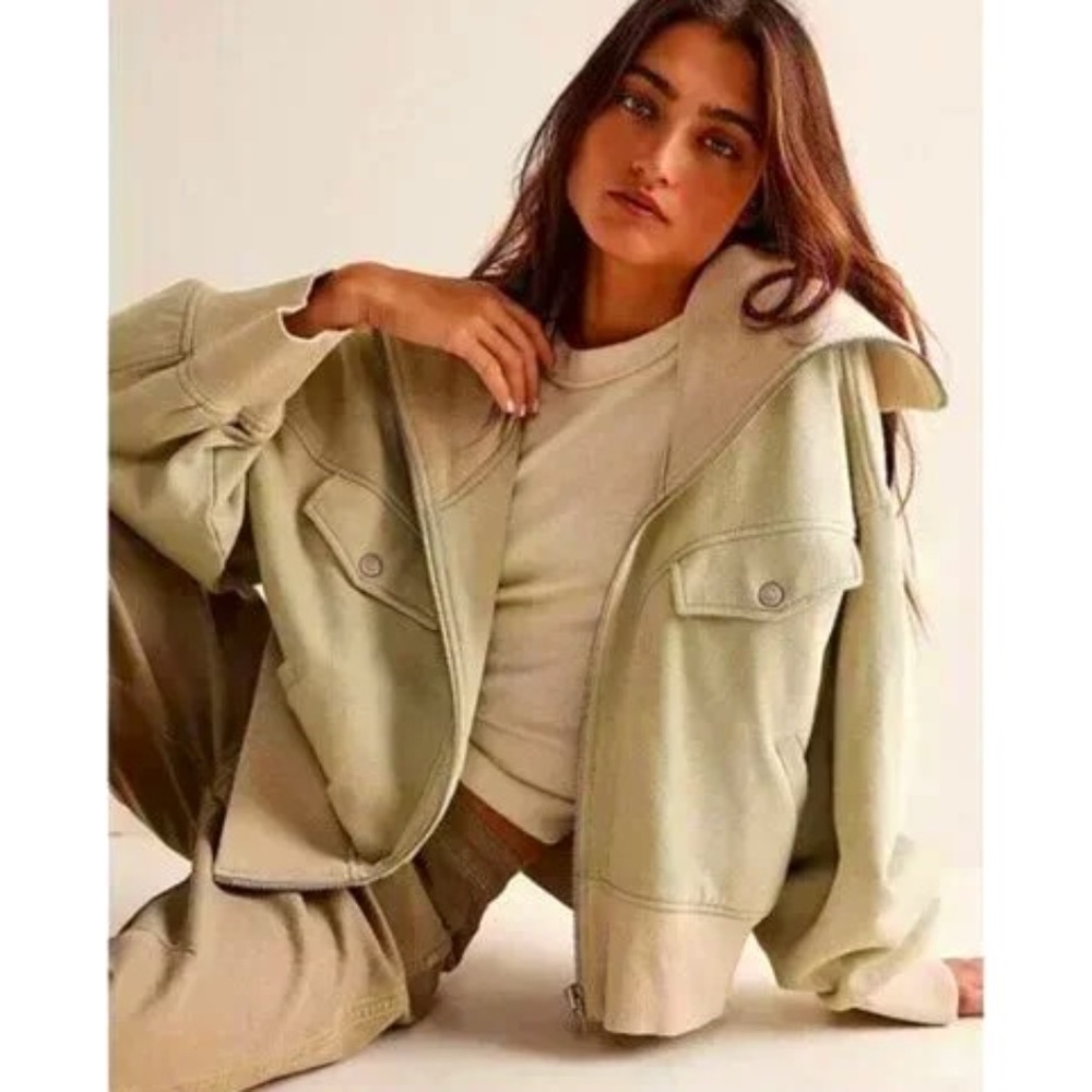 NWT Free People We The Free Addison Jacket in Spanish Moss Size Small